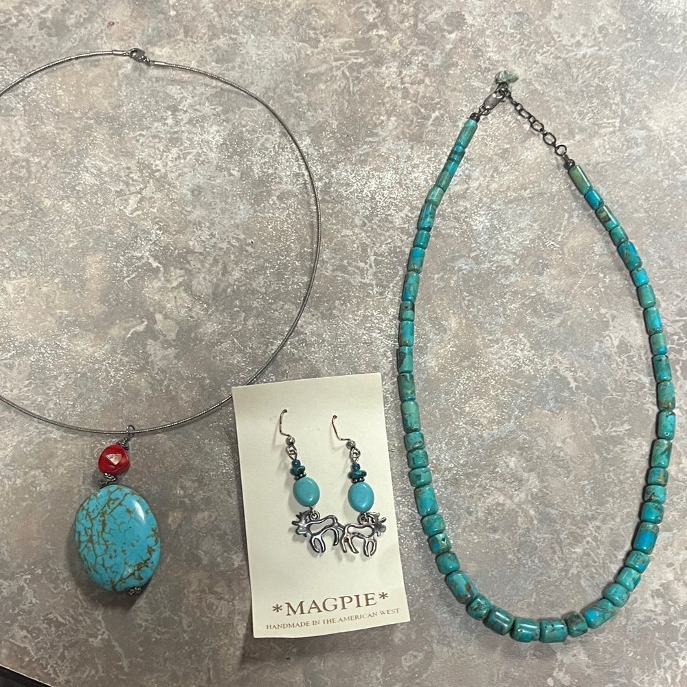Turquoise and sterling silver